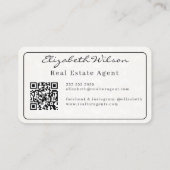 Moderne elegante monogrammierte Visitenkarten mit Visitenkarte (Rückseite)