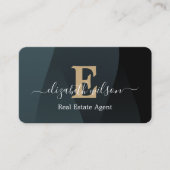 Moderne elegante monogrammierte Visitenkarten mit  Visitenkarte (Vorderseite)