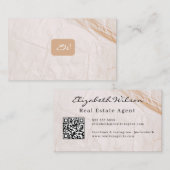 Moderne elegante monogrammierte Visitenkarten mit  Visitenkarte (Vorne/Hinten)