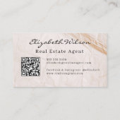 Moderne elegante monogrammierte Visitenkarten mit  Visitenkarte (Rückseite)