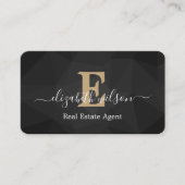 Moderne elegante monogrammierte Visitenkarten mit  Visitenkarte (Vorderseite)