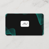 Moderne elegante monogrammierte Visitenkarten mit Visitenkarte (Vorderseite)