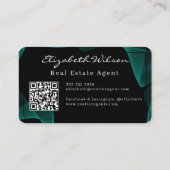 Moderne elegante monogrammierte Visitenkarten mit Visitenkarte (Rückseite)