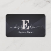 Moderne elegante monogrammierte Visitenkarten mit  Visitenkarte (Vorderseite)