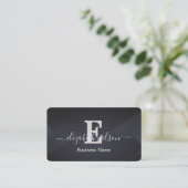 Moderne elegante monogrammierte Visitenkarten mit  Visitenkarte (Stehend Vorderseite)