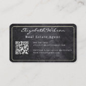 Moderne elegante monogrammierte Visitenkarten mit Visitenkarte (Rückseite)