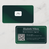Moderne elegante monogrammierte Visitenkarten mit  Visitenkarte (Vorne/Hinten)