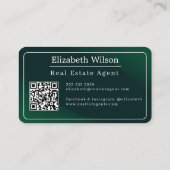 Moderne elegante monogrammierte Visitenkarten mit  Visitenkarte (Rückseite)