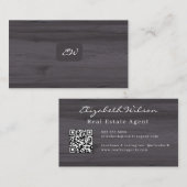 Moderne elegante monogrammierte Visitenkarten mit Visitenkarte (Vorne/Hinten)