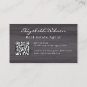 Moderne elegante monogrammierte Visitenkarten mit Visitenkarte (Rückseite)