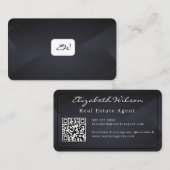 Moderne elegante monogrammierte Visitenkarten mit Visitenkarte (Vorne/Hinten)