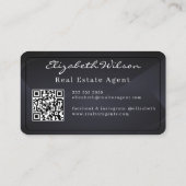 Moderne elegante monogrammierte Visitenkarten mit Visitenkarte (Rückseite)