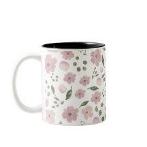 Moderne Elegante Mother-to-be-Day Pink-Flora-Tasse