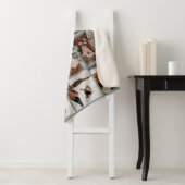 Moderne Elegante Multi-Foto Collage Sage Green Sherpadecke (Beispiel)