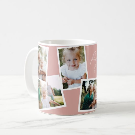 Moderne, elegante Multifamilie Rosa Rosa Kaffeetasse (Vorderseite Links)