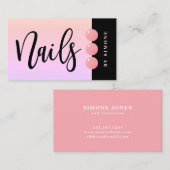 Moderne, elegante Nagellack-Tropfen pastellrosa Nä Visitenkarte (Vorne/Hinten)