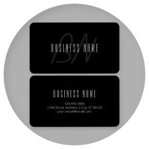 Moderne elegante Name & Monogramm Dunkelgrau & S