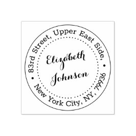 Moderne Elegante Name Rücksendeadresse Personalisi Gummistempel