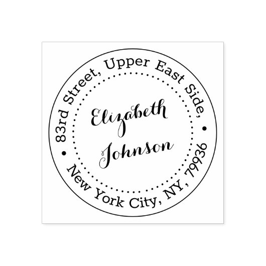 Moderne Elegante Name Rücksendeadresse Personalisi Gummistempel (Prägung)