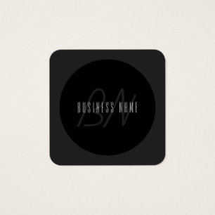 Moderne elegante Namen & Monogramm   Dunkelgrau & 