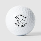 Moderne elegante Namensinitialen monogrammiert Golfball (Vorderseite)