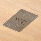 Moderne Elegante Names Script Foto Hochzeit Acryleinladungen (Ablage )