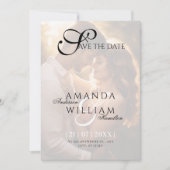 Moderne Elegante Names Script Foto Hochzeit Save The Date (Vorderseite)