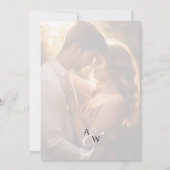 Moderne Elegante Names Script Foto Hochzeit Save The Date (Rückseite)