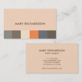 Moderne elegante Natur färbt Muster beruflich Visitenkarte (Vorne/Hinten)