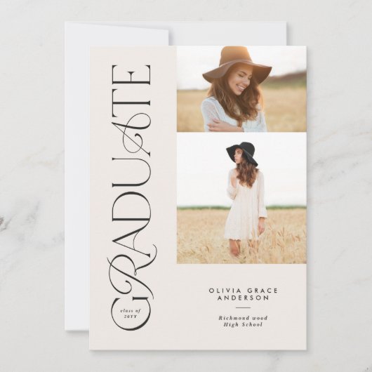 Moderne, elegante Naturtypografie-MultiFoto (Vorderseite)