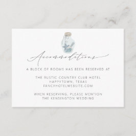 Moderne elegante Nautical Seashell Script Hochzeit Begleitkarte