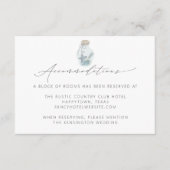 Moderne elegante Nautical Seashell Script Hochzeit Begleitkarte (Vorderseite)