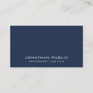 Moderne elegante Navy Blue Vorlage Visitenkarte