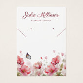 Moderne, elegante Necklace Earring Display Card (Vorderseite)