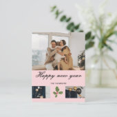 Moderne, elegante neue Jahre Feiertagspostkarte (Stehend Vorderseite)