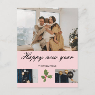 Moderne, elegante neue Jahre Feiertagspostkarte