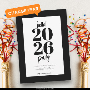 Moderne elegante Neujahrsparty-Einladung Einladung