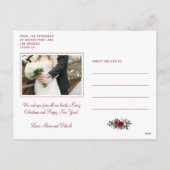 Moderne, elegante Neuvermählte zu Weihnachten Foto (Rückseite)