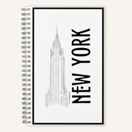 Moderne Elegante New York Sity Black and White Notizblock