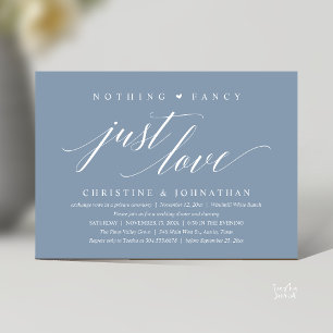 Moderne elegante Nichts Fancy, nur Liebe, Empfang Einladung