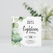 Moderne Elegante Niedlich Achtzehnte Geburtstagspa Einladung (Stehend Vorderseite)