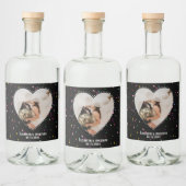 Moderne Elegante Niedliche Hochzeit im Whimsical H Alkoholflaschenetikett (Flaschen)