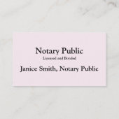 Moderne elegante Notare Visitenkarte (Rückseite)