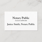 Moderne elegante Notare Visitenkarte (Rückseite)