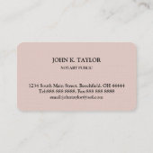 Moderne elegante Notare Visitenkarte (Rückseite)