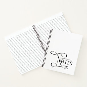Moderne elegante Notizen Personalisiert Schwarz We Notizblock