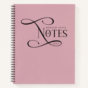 Moderne elegante Notizen Personalisierte Dusty Ros Notizblock