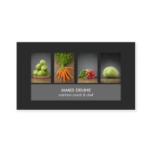 Moderne Elegante Nutrition Koch Business Card