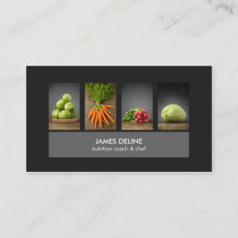 Moderne Elegante Nutrition Koch Business Card Visitenkarte