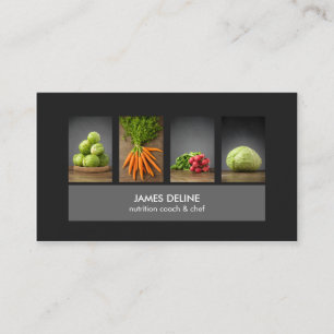 Moderne Elegante Nutrition Koch Business Card Visitenkarte